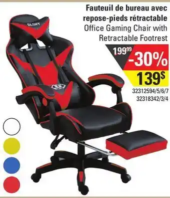 Sushi Shop Glory office gaming chair with retractable footrest offer