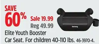 Canadian Tire Harmony elite youth booster car seat offer