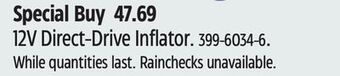 Canadian Tire Certified 12v direct-drive inflator offer