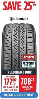 Canadian Tire Continental truecontact tour tires offer
