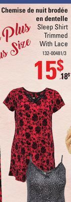 Sushi Shop Sleep shirt trimmed with lace offer