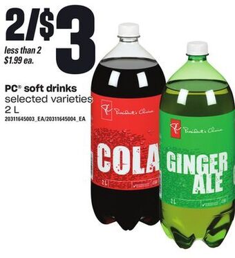 Pc® soft drinks, 2 l