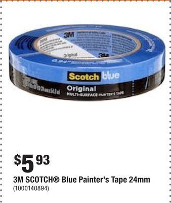 Home Depot 3m scotch® blue painter's tape 24mm offer