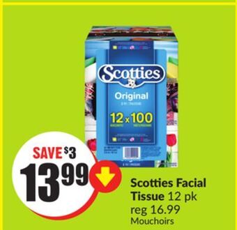 FreshCo Scotties facial tissue 12 pk offer