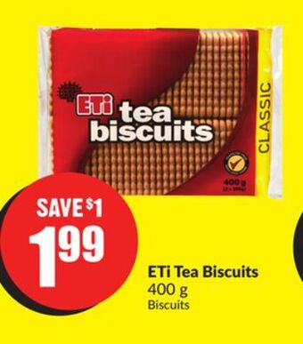 FreshCo Eti tea biscuits 400 g offer