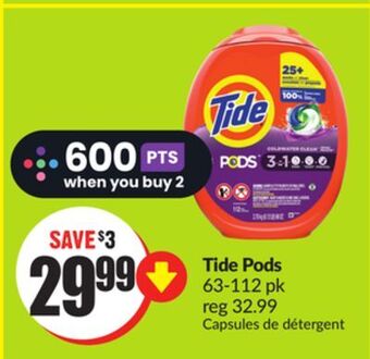 FreshCo Tide pods 63-112 pk offer