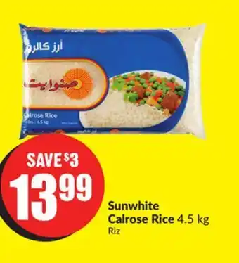 FreshCo Sunwhite calrose rice 4.5 kg offer