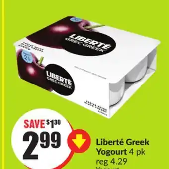 FreshCo Liberte greek yogurt 4 pk offer