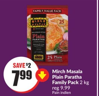 FreshCo Mirch masala plain paratha family pack 2 kg offer