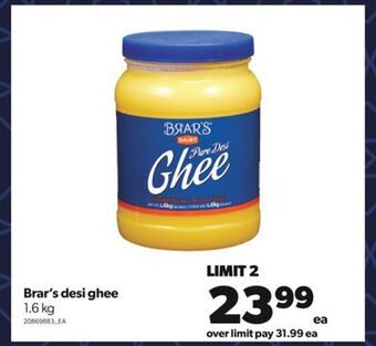Real Canadian Superstore Brar's desi ghee, 1.6 kg offer