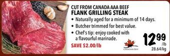 Farm Boy Cut from canada aaa beef flank grilling steak offer