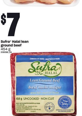 Loblaws Sufra® halal lean ground beef, 454 g offer