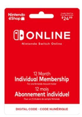 GameStop Nintendo switch online 12 month membership offer