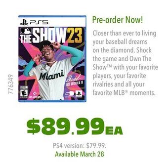 GameStop Ps5 mlb 23: the show by sony offer