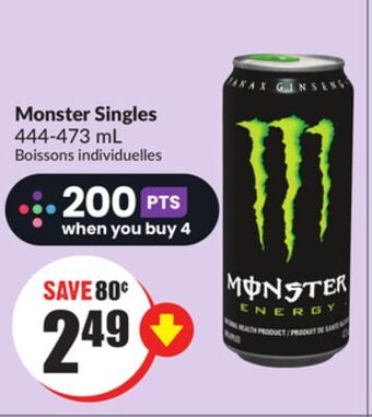 FreshCo Monster singles 444-473 ml offer