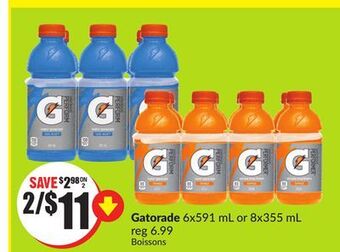FreshCo Gatorade 6x591 ml or 8x355 ml offer