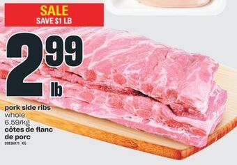 Valu-mart Côtes de flanc de porc offer