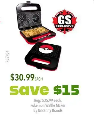 GameStop Pokémon waffle maker by uncanny brands offer