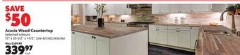 Home Hardware Acacia wood countertop offer