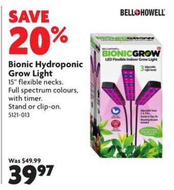 Home Hardware Bionic hydroponic grow light offer