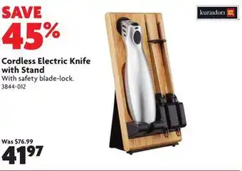 Home Hardware Cordless electric knife with stand offer