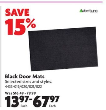 Home Hardware Black door mats offer