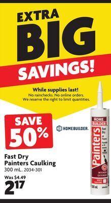 Home Hardware Fast dry painters caulking offer
