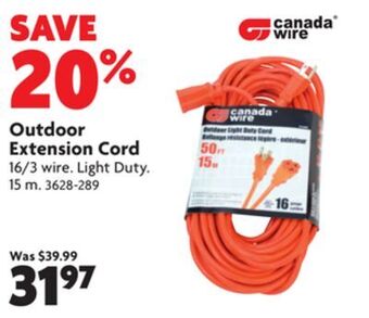 Home Hardware Canada wire outdoor extension cord offer
