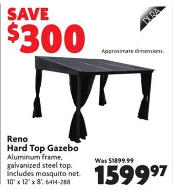 Home Hardware Reno hard top gazebo offer