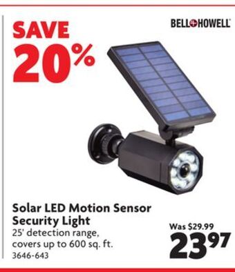 Home Hardware Solar led motion sensor security light offer