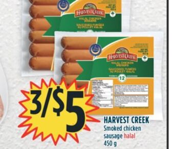 Marché Adonis Harvest creek smoked chicken sausage halal offer