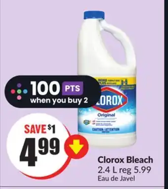 Chalo FreshCo Clorox bleach 2.4 l offer
