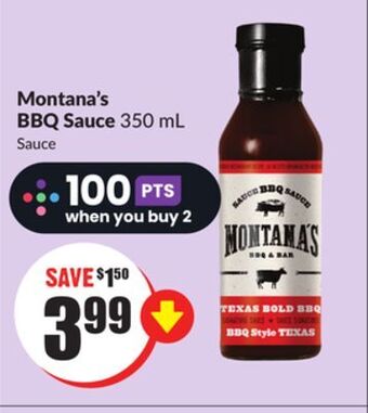 Chalo FreshCo Montana's bbq sauce 350 ml offer
