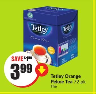 Chalo FreshCo Tetley orange pekoe tea 72 pk offer