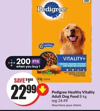 Chalo FreshCo Pedigree healthy vitality adult dog food 8 kg offer