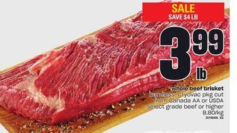 Zehrs Markets Whole beef brisket offer