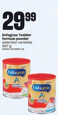 Zehrs Markets Enfagrow toddler formula powder, 907 g offer