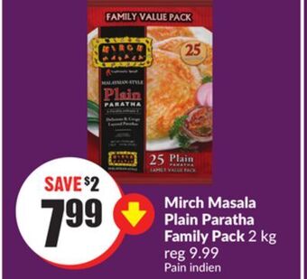 Chalo FreshCo Mirch masala plain paratha family pack 2 kg offer