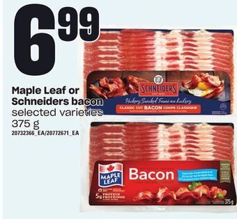 Zehrs Markets Maple leaf or schneiders bacon, 375 g offer