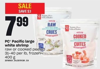 Zehrs Markets Pc® pacific large white shrimp, 400 g offer