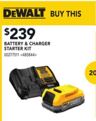 RONA Dewalt battery & charger starter kit offer