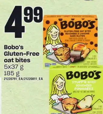 Zehrs Markets Bobo's gluten-free oat bites, 5x37 g, 185 g offer