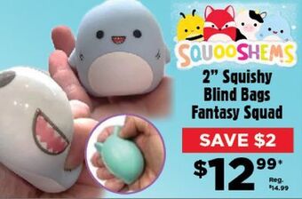 Showcase 2" squishy blind bags fantasy squad offer