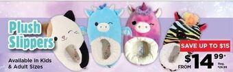 Showcase Plush slippers offer