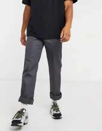 Asos Dickies 873 work pants in charcoal gray slim straight - gray offer