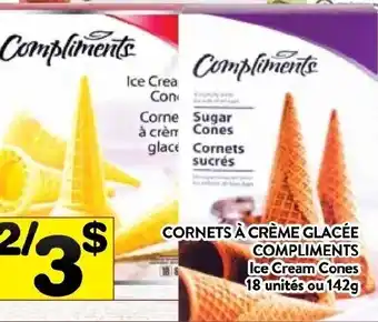 Supermarché PA Cornets à Crème Glacée Compliments offer