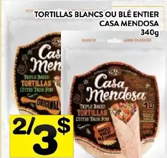 Supermarché PA Tortillas Blancs Ou Blé Entier Casa Mendosa offer