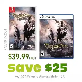 GameStop Tactics ogre reborn offer
