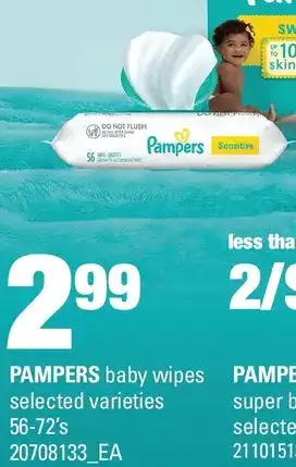 Independent Grocer Pampers baby wipes offer