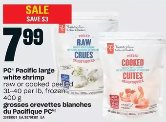 Independent Grocer Pc pacific large white shrimp offer
